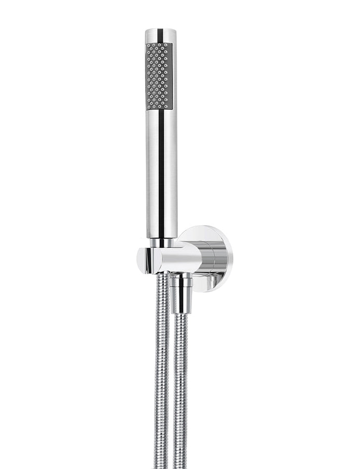 Round Hand Shower on Fixed Bracket in Polished Chrome | Meir #Colour_Polished Chrome