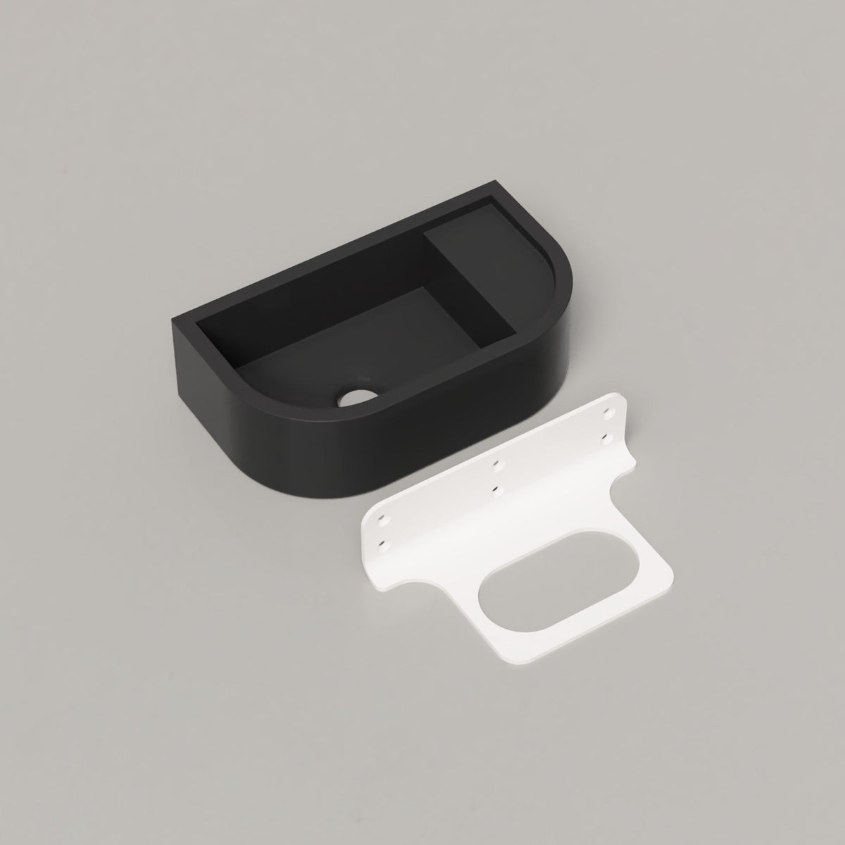 Nood Co Loop 01 Concrete Basin in Charcoal | Nood Co