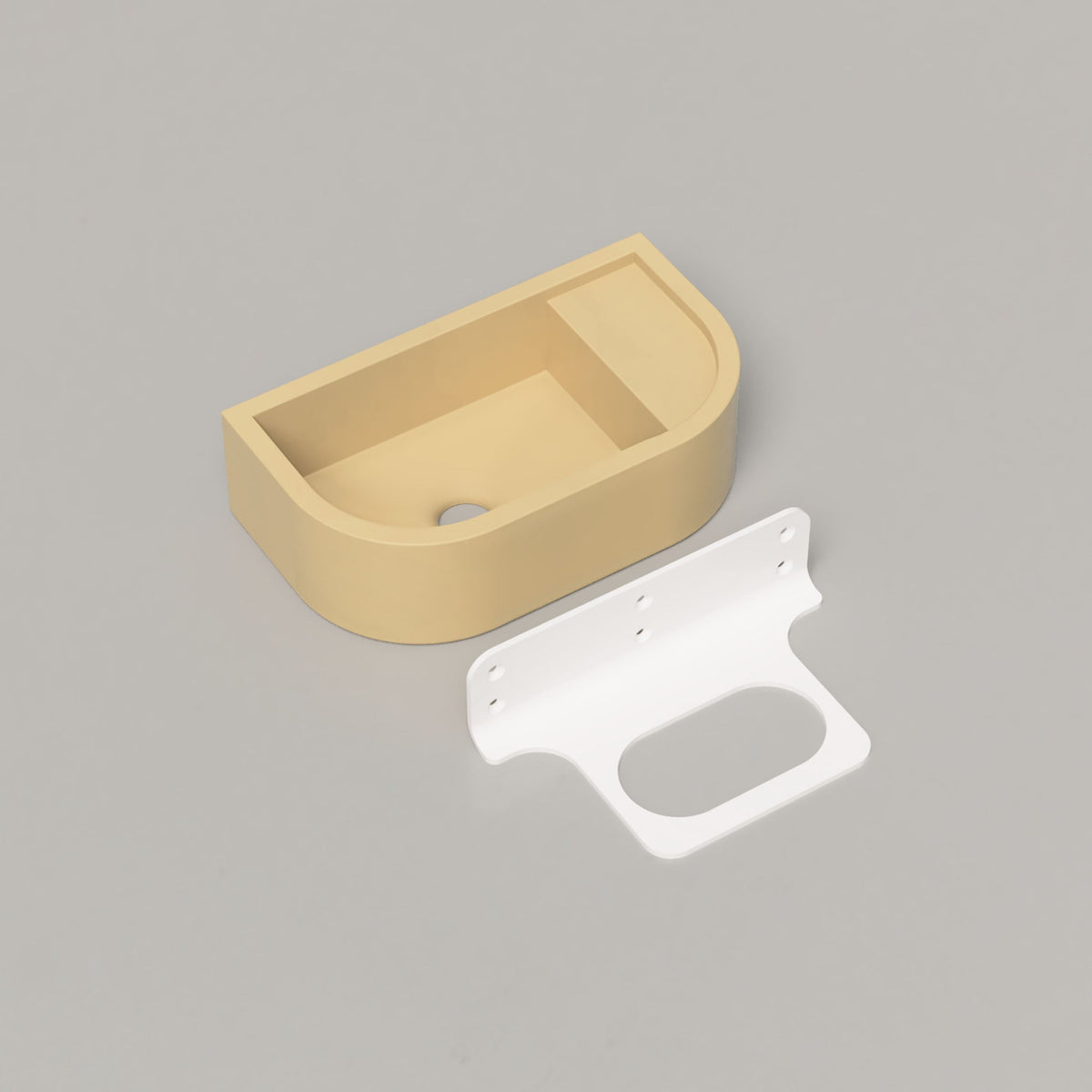 Nood Co Loop 01 Concrete Basin in Custard | Nood Co
