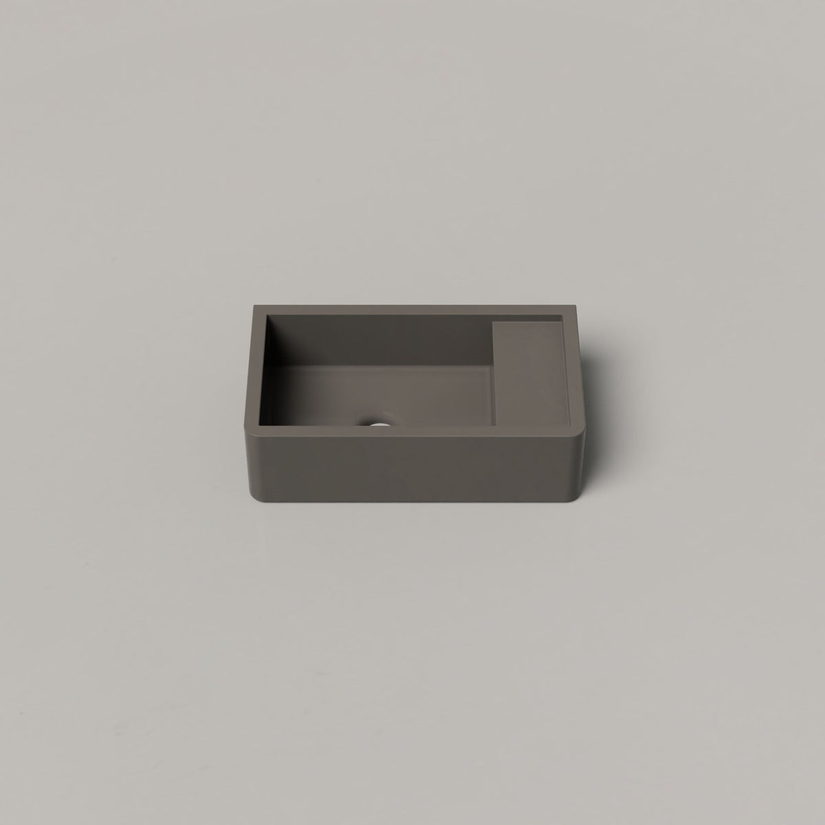 Nood Co Shelf 01 Concrete Basin in Mid Tone Grey | Nood Co