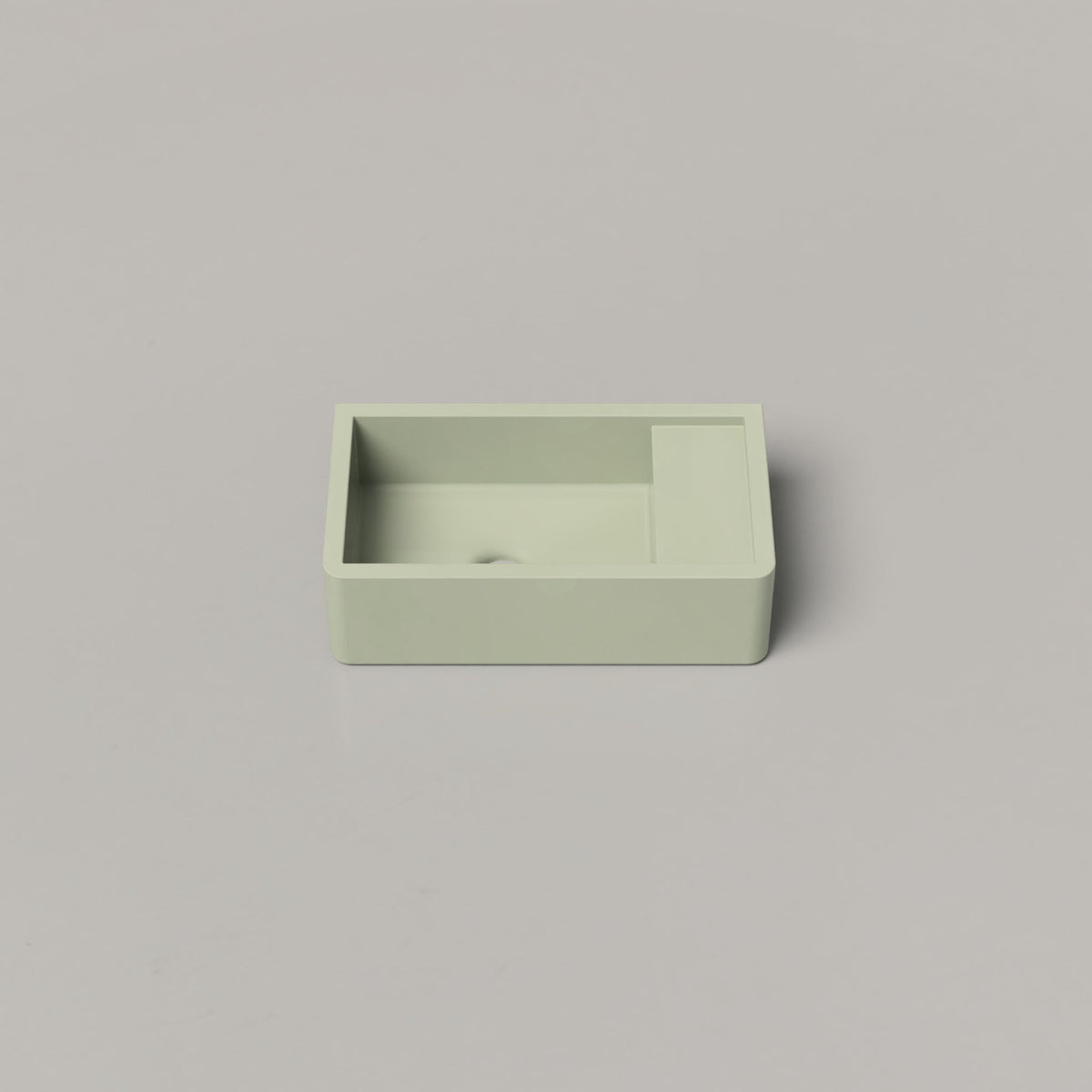 Nood Co Shelf 01 Concrete Basin in Mint | Nood Co