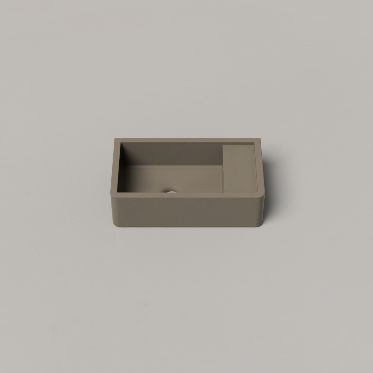 Nood Co Shelf 01 Concrete Basin in Olive | Nood Co