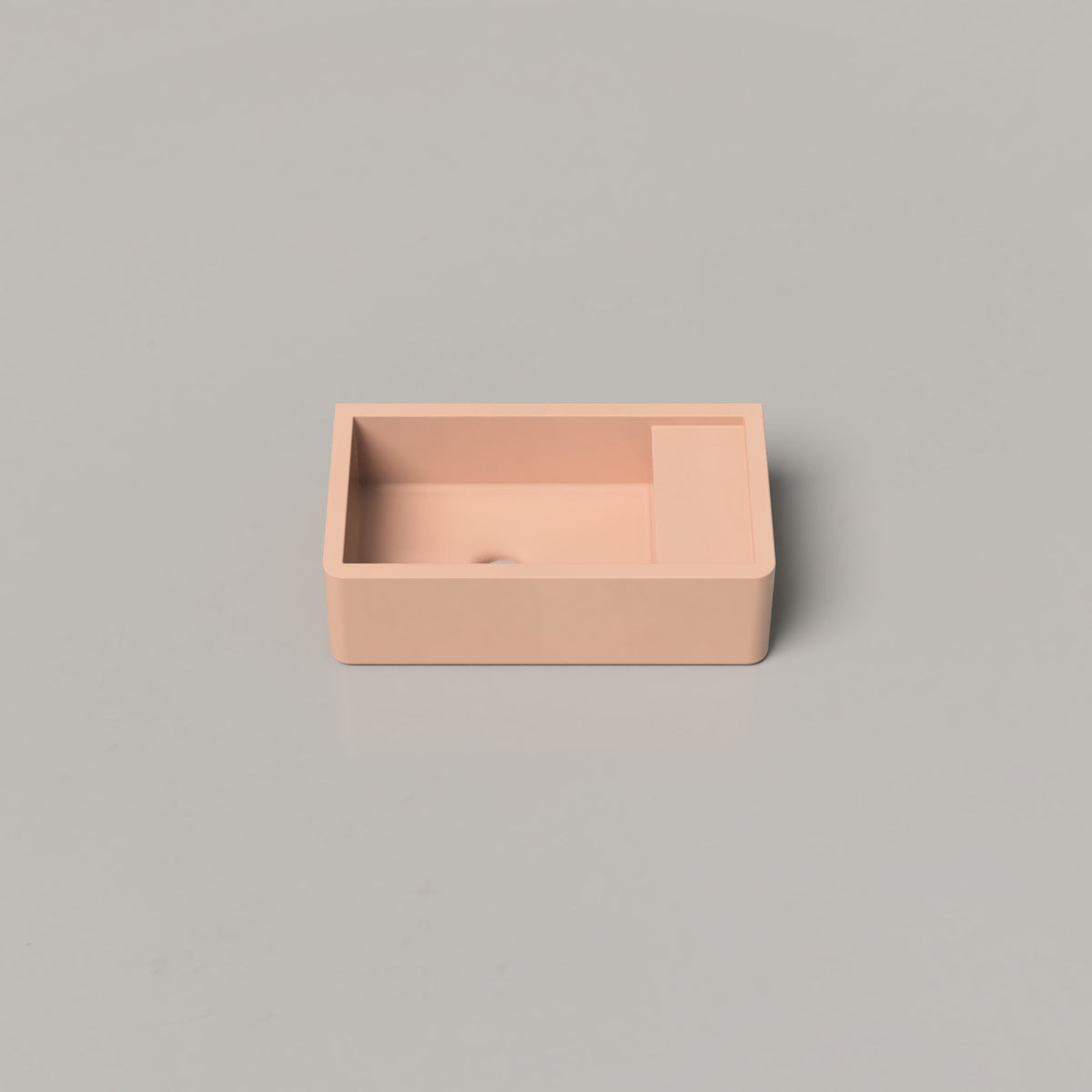 Nood Co Shelf 01 Concrete Basin in Pastel Peach | Nood Co