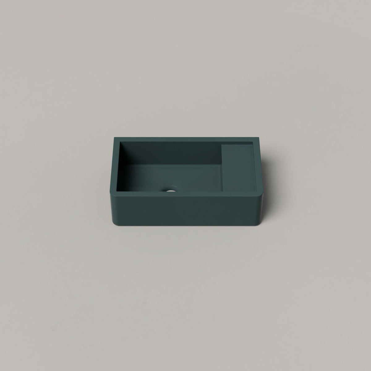 Nood Co Shelf 01 Concrete Basin in Teal | Nood Co