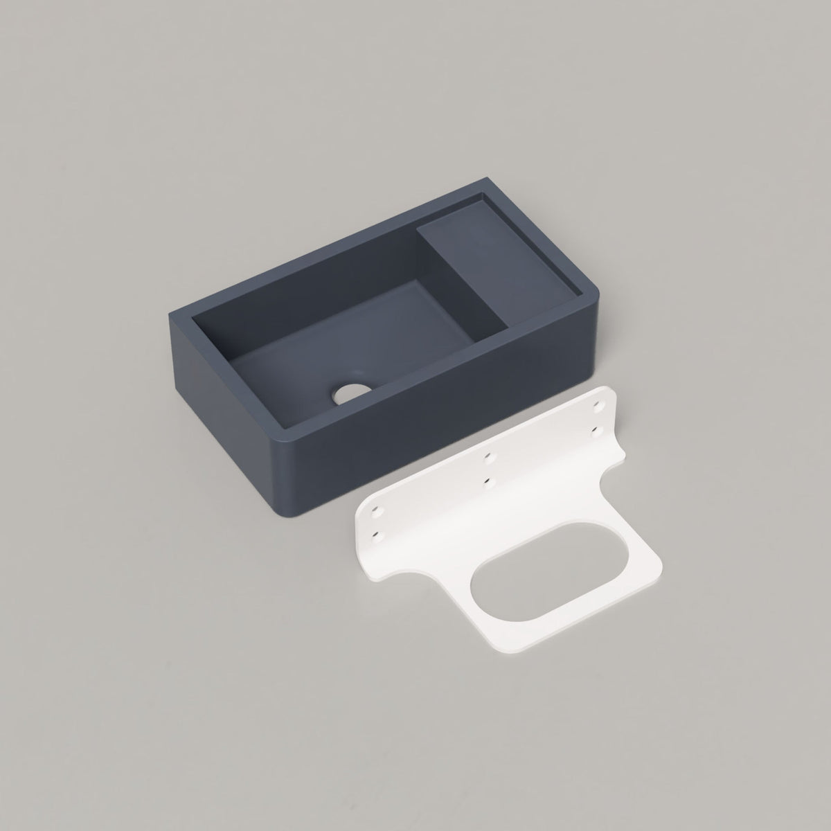 Nood Co Shelf 01 Concrete Basin in Copan Blue | Nood Co