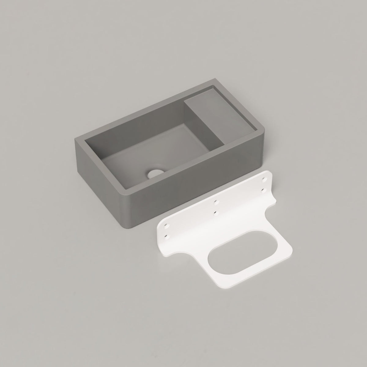 Nood Co Shelf 01 Concrete Basin in Sky Grey | Nood Co