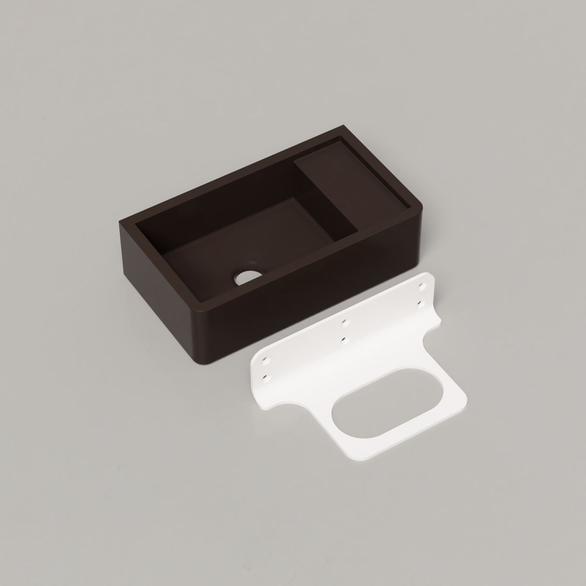 Nood Co Shelf 01 Concrete Basin in Slate | Nood Co