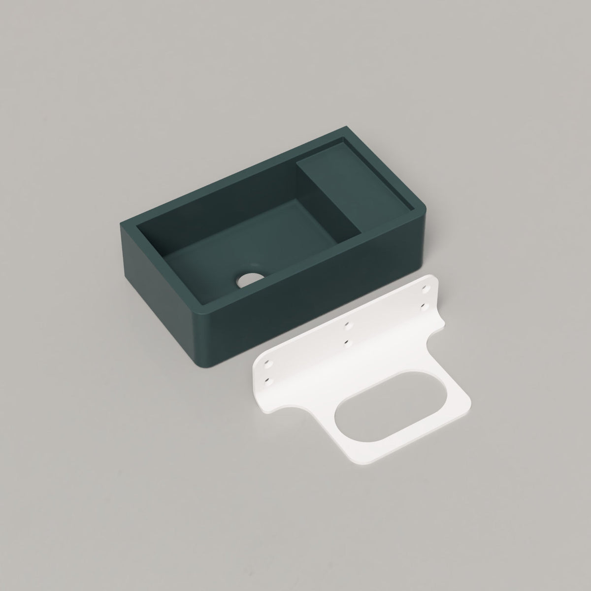 Nood Co Shelf 01 Concrete Basin in Teal | Nood Co