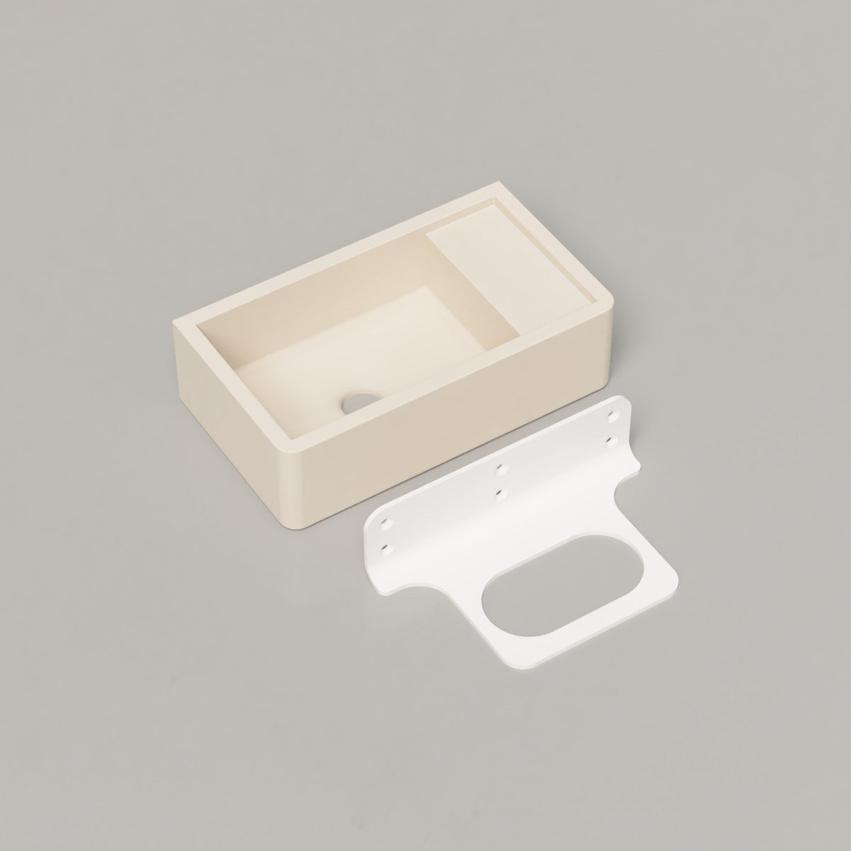 Nood Co Shelf 01 Concrete Basin in Wheat | Nood Co