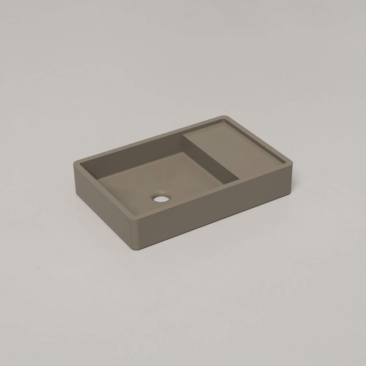 Nood Co Shelf 03 Concrete Basin in Olive | Nood Co
