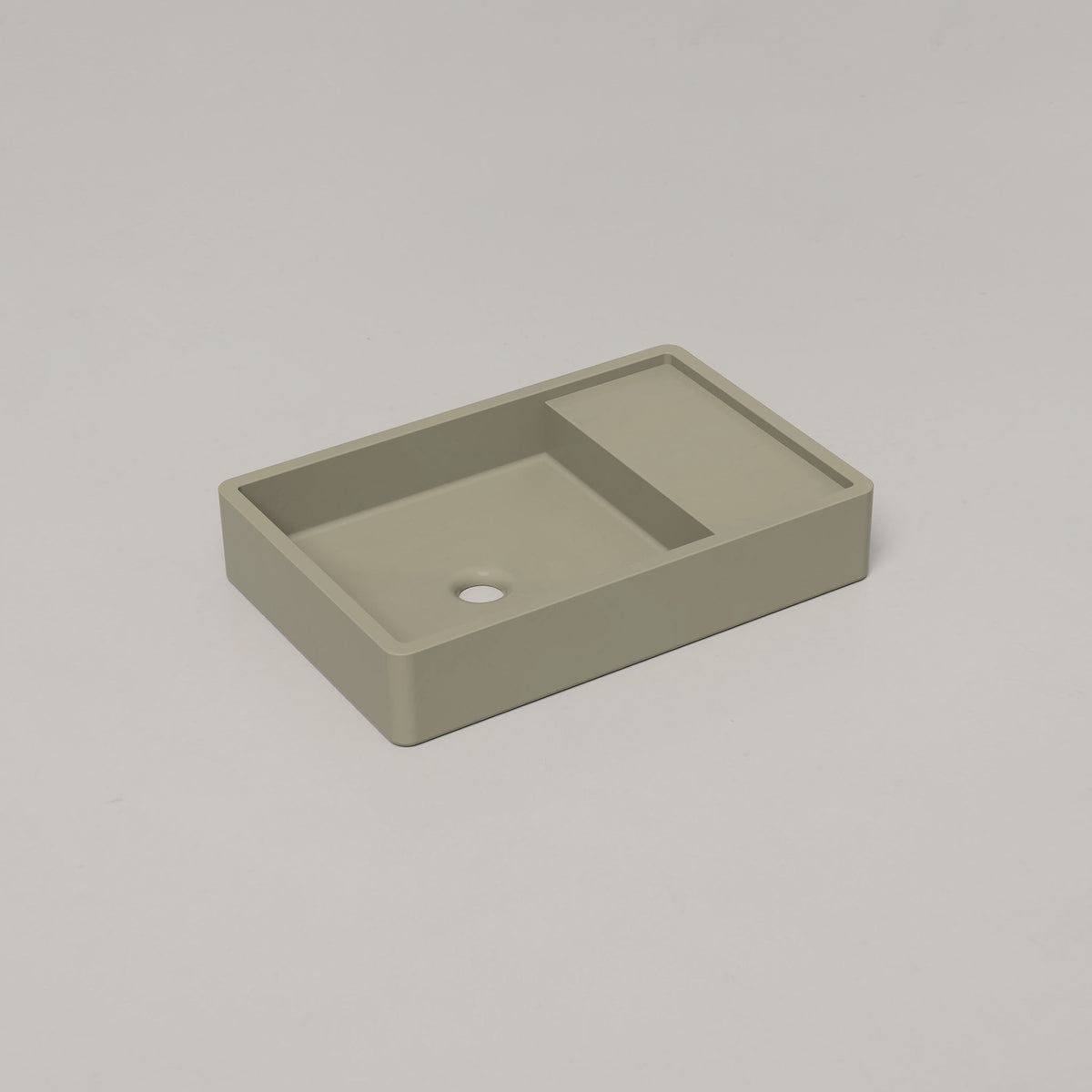 Nood Co Shelf 03 Concrete Basin in Sage | Nood Co