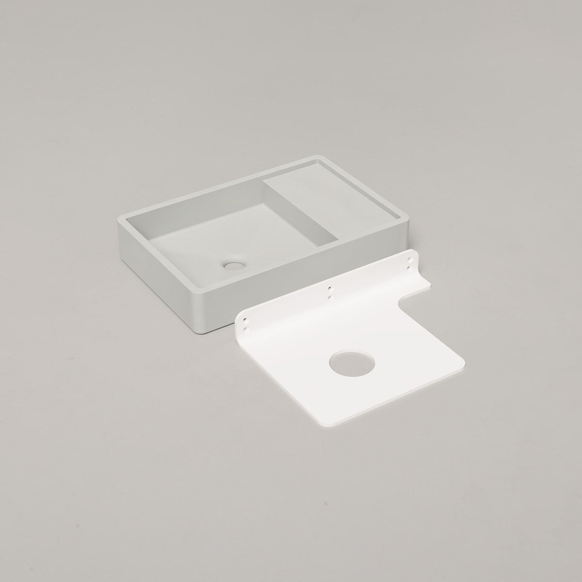 Nood Co Shelf 03 Concrete Basin in Cloud | Nood Co