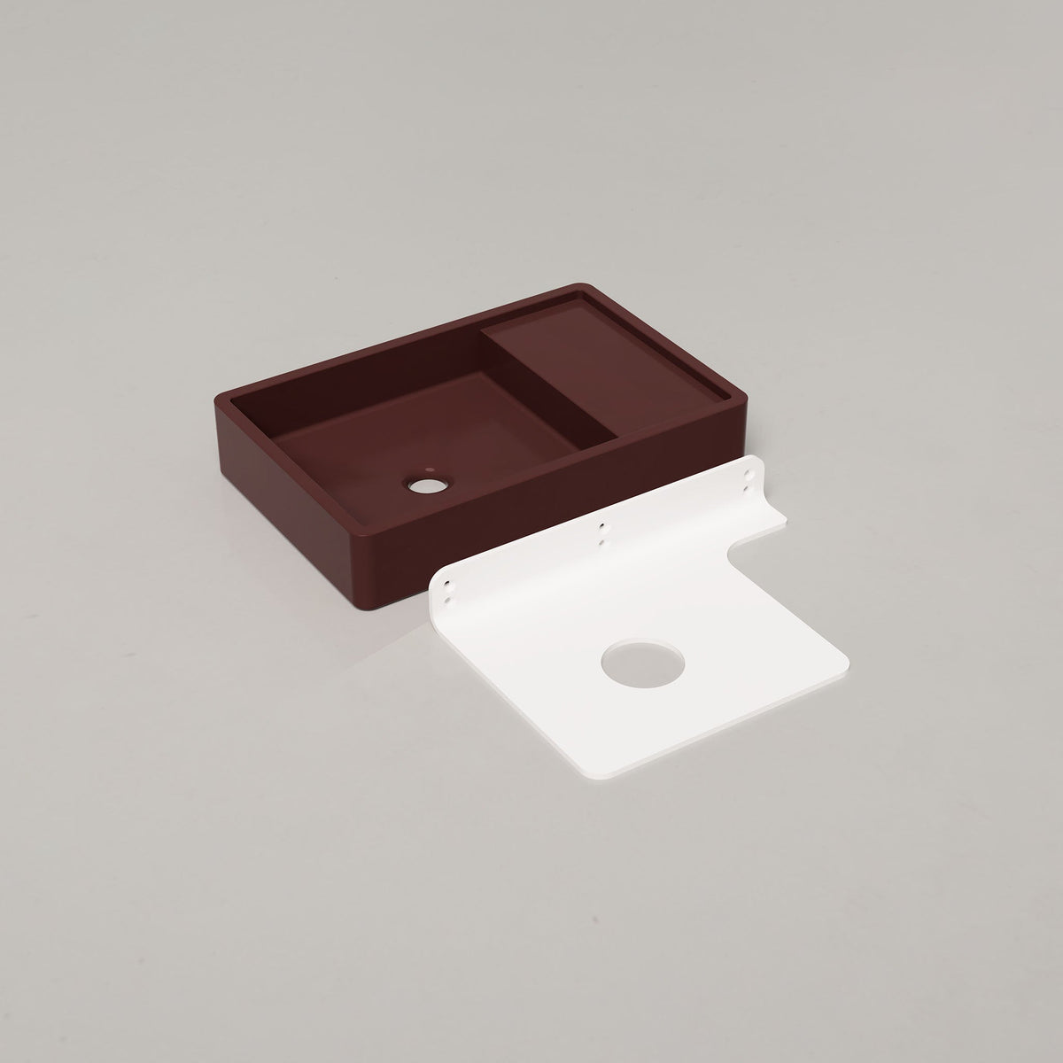Nood Co Shelf 03 Concrete Basin in Clay | Nood Co
