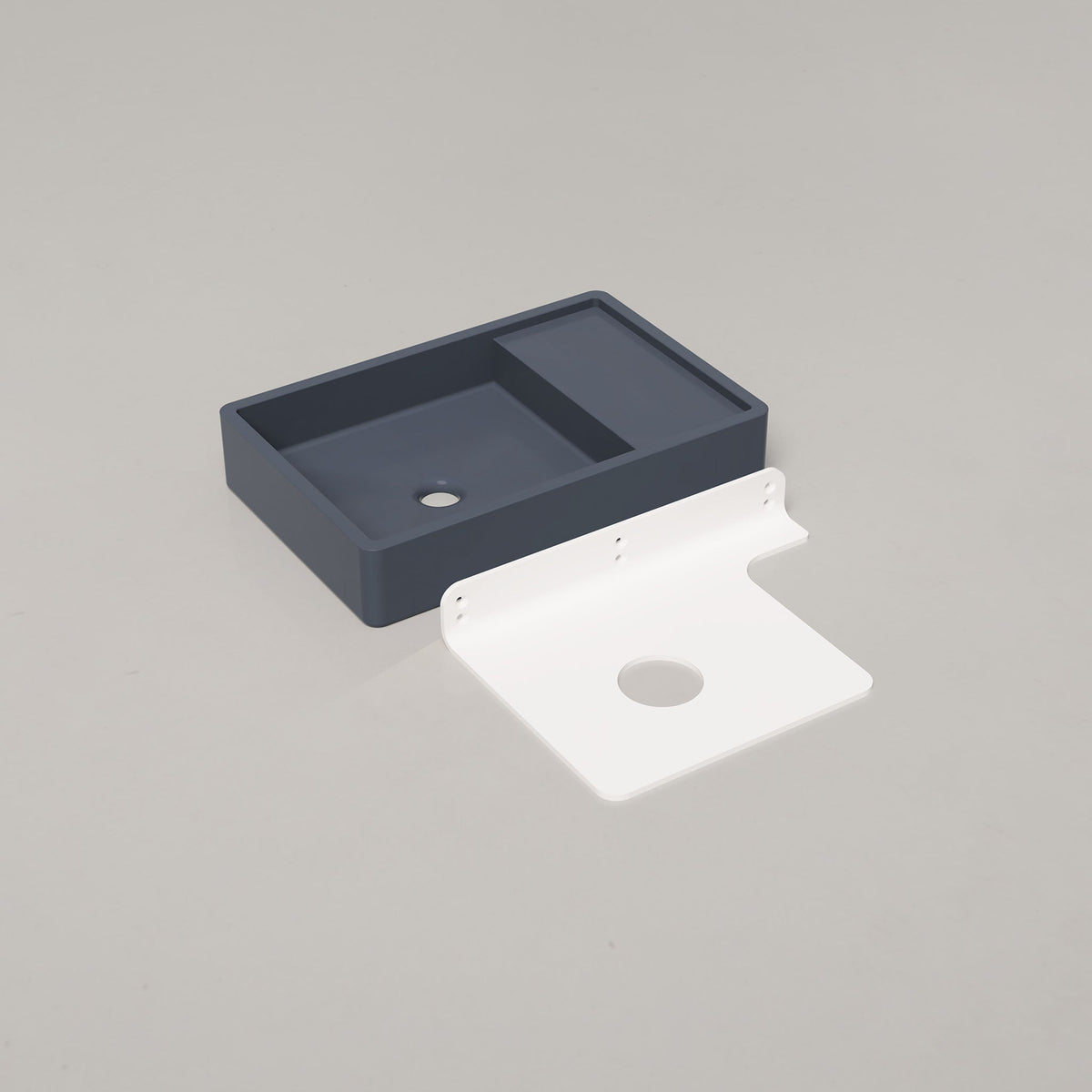 Nood Co Shelf 03 Concrete Basin in Copan Blue | Nood Co