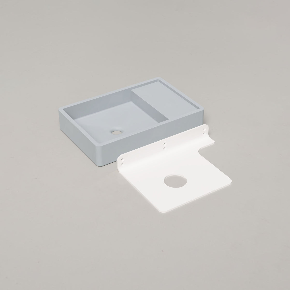 Nood Co Shelf 03 Concrete Basin in Powder Blue | Nood Co