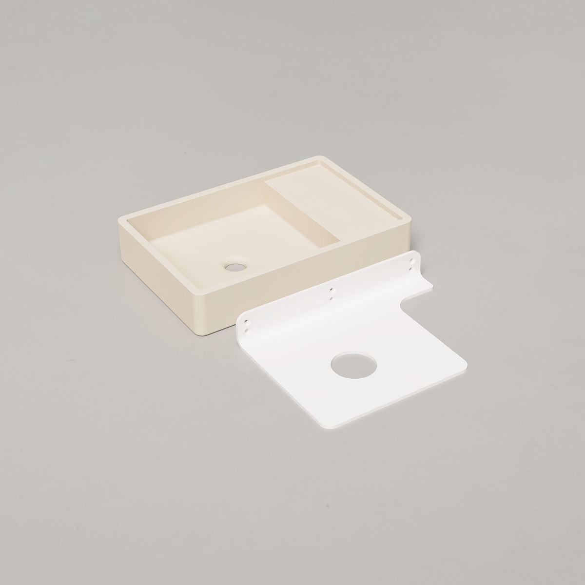 Nood Co Shelf 03 Concrete Basin in Wheat | Nood Co