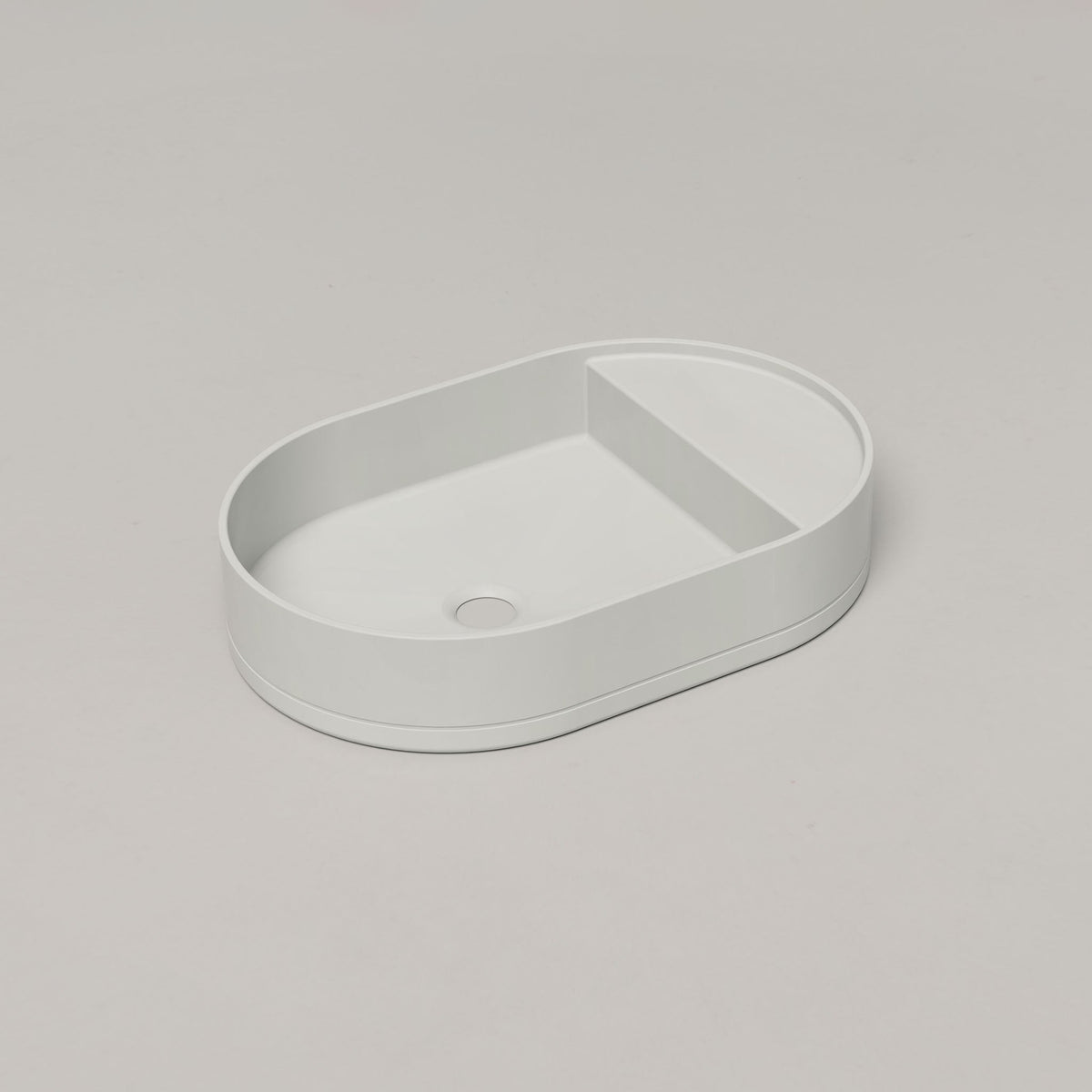 Nood Co Shelf Oval Concrete Basin in Cloud | Nood Co