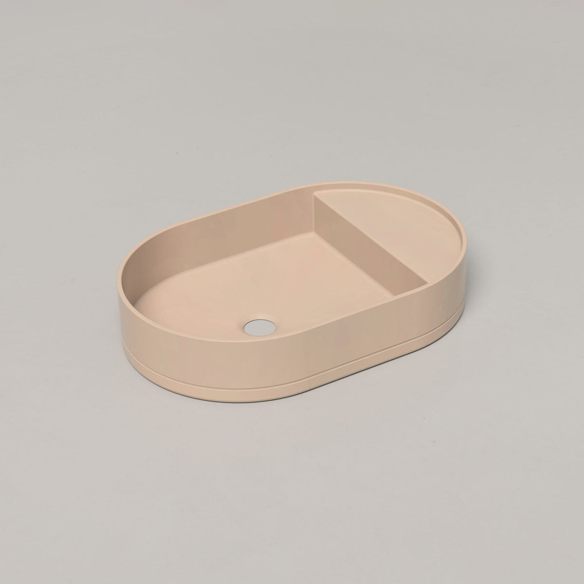 Nood Co Shelf Oval Concrete Basin in Mushroom | Nood Co