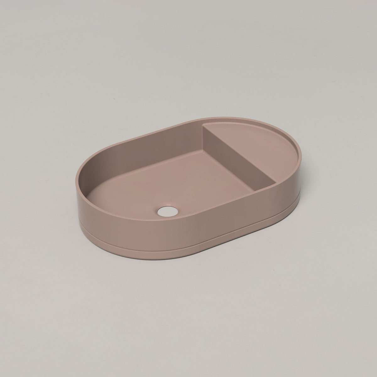 Nood Co Shelf Oval Concrete Basin in Paperbark | Nood Co
