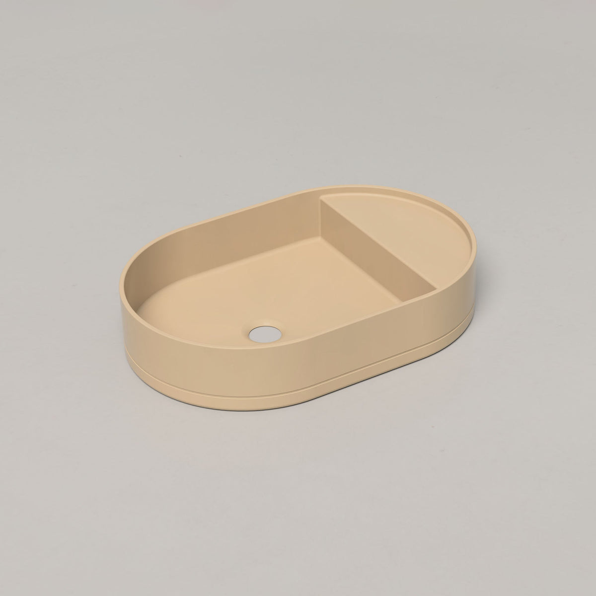Nood Co Shelf Oval Concrete Basin in Sand | Nood Co