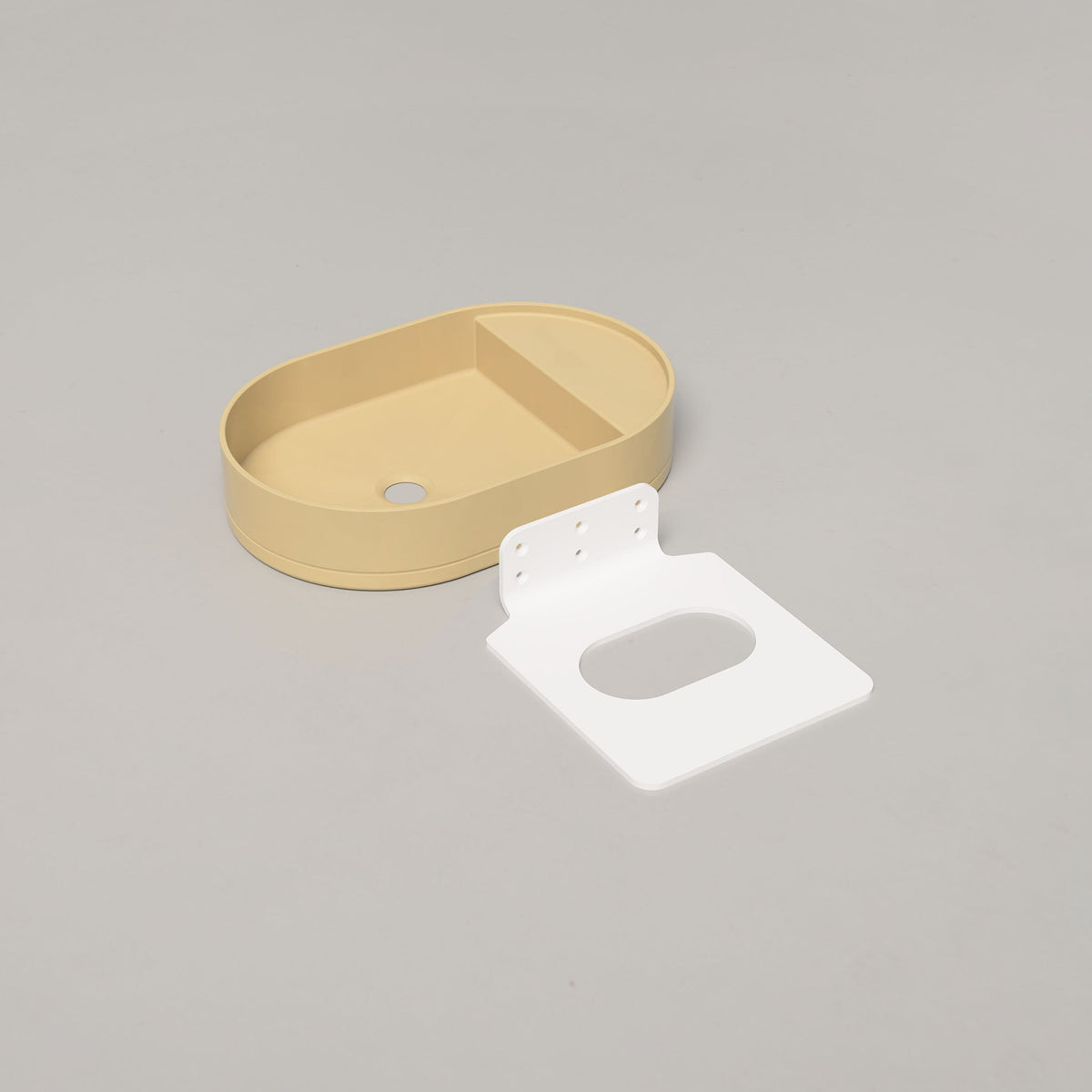 Nood Co Shelf Oval Concrete Basin in Custard | Nood Co