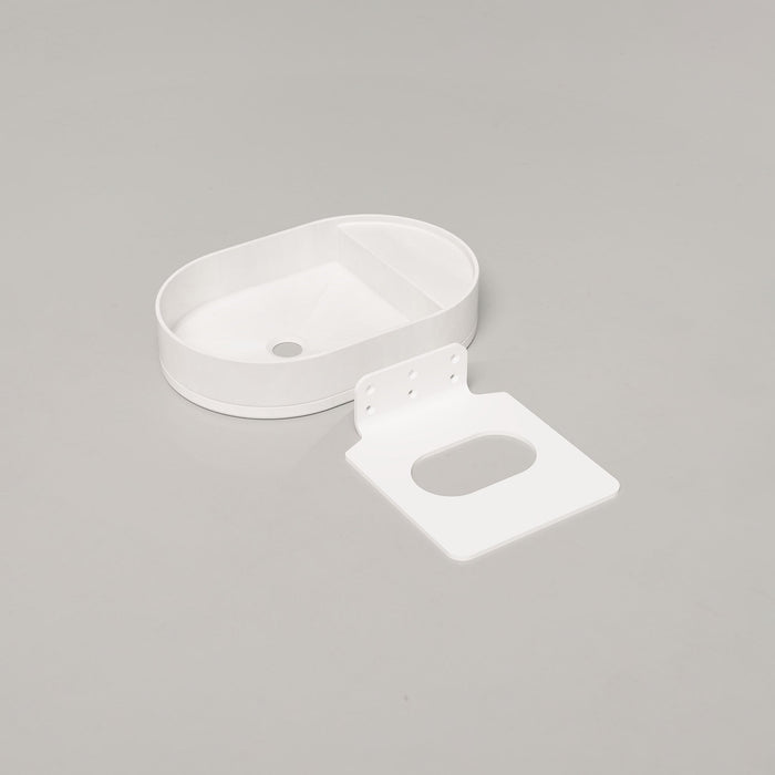 Nood Co Shelf Oval Concrete Basin in Ivory | Nood Co #Colour_Ivory