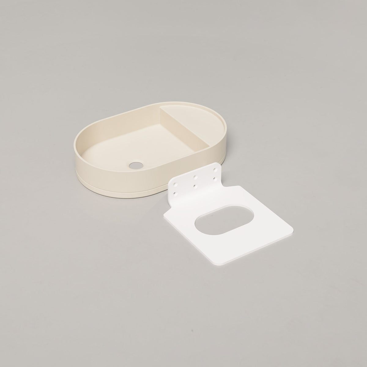 Nood Co Shelf Oval Concrete Basin in Wheat | Nood Co