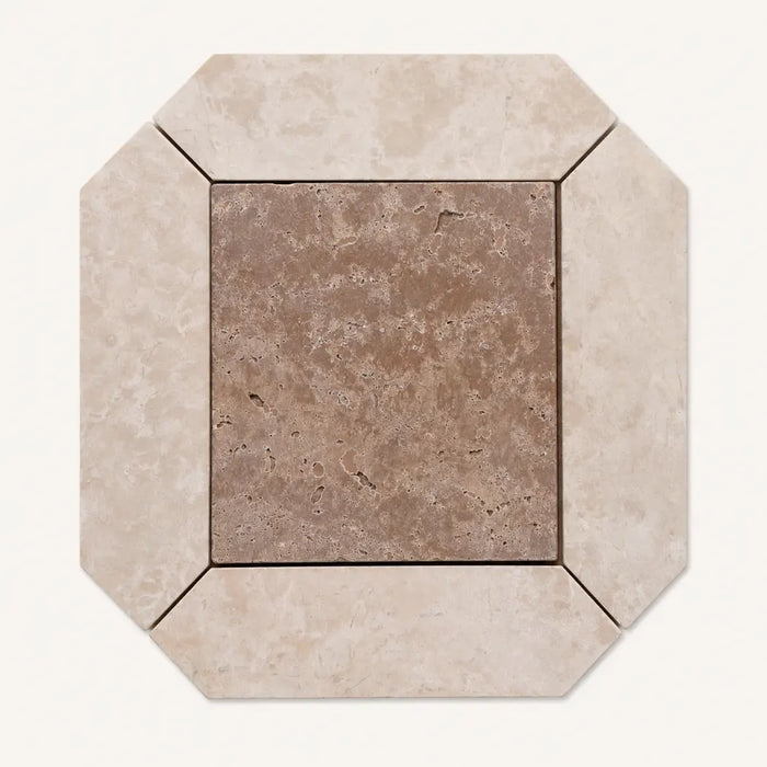 Tuscan Picket Marble Mosaic Set | Small in Noce, Honed finish