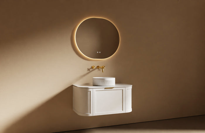 Noosa Modern Wall Hung Vanity Mirror Basin Package 900 mm - Floor Stock | Serano Surfaces