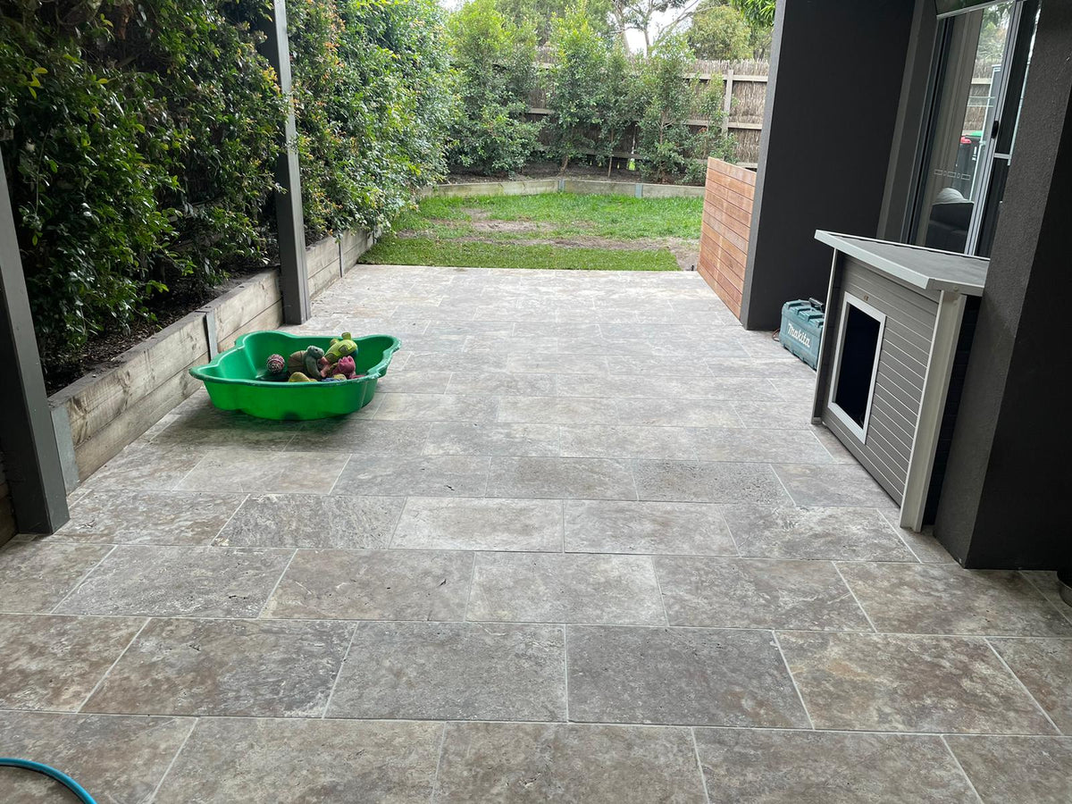 Travertine Silver Natural Stone Tile – Tumbled finish