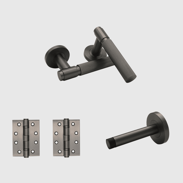 Passage Linear Door Handle Package in Gunmetal | Zephra #Finish_Gunmetal