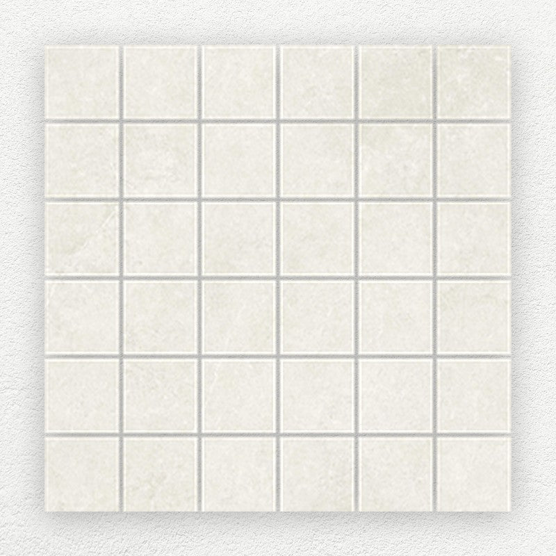 Pietra Ivory porcelain 50 x 50 square mosaic sheet