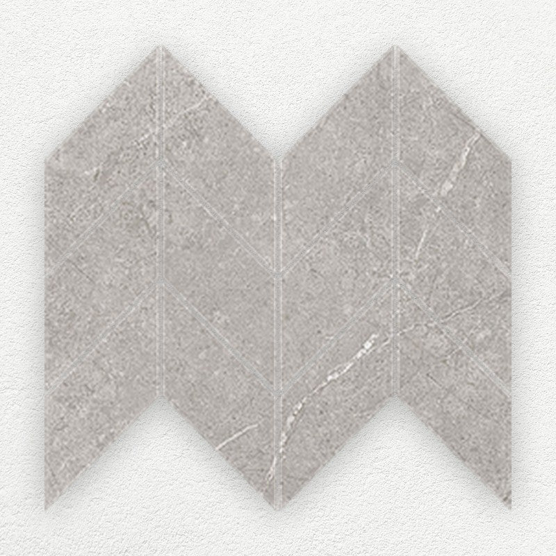Pietra Terra porcelain chevron mosaic sheet