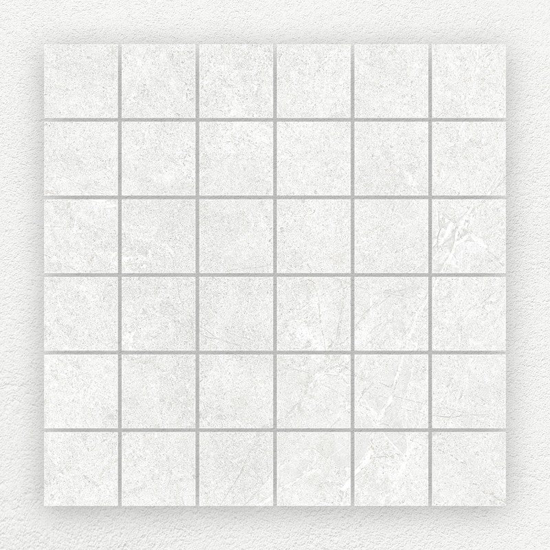 Pietra Series Porcelain Chevron and Square Mosaic