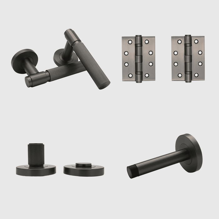 Privacy Linear Door Handle Package in Gunmetal | Zephra #Finish_Gunmetal