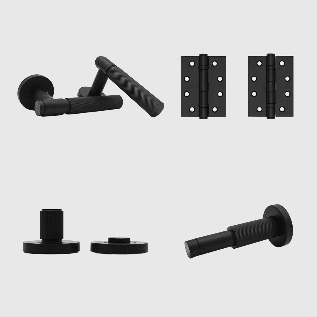 Matte Black - Privacy Linear Door Handle Package
