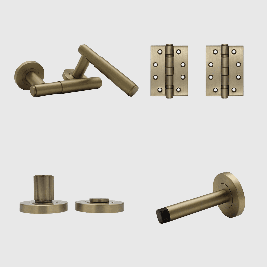 Brushed Gold - Privacy Luma Door Handle Package
