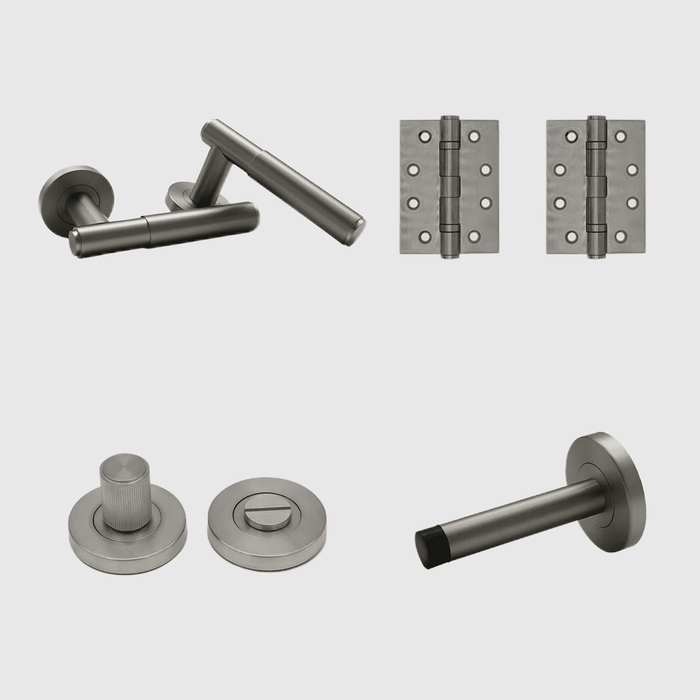 Privacy Luma Door Handle Package in Brushed Nickel | Zephra #Finish_Brushed Nickel