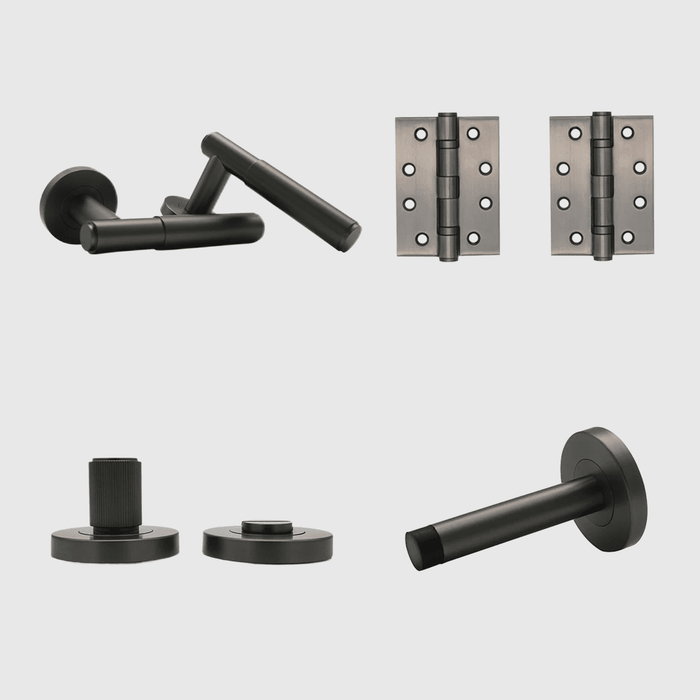 Privacy Luma Door Handle Package in Gunmetal | Zephra #Finish_Gunmetal