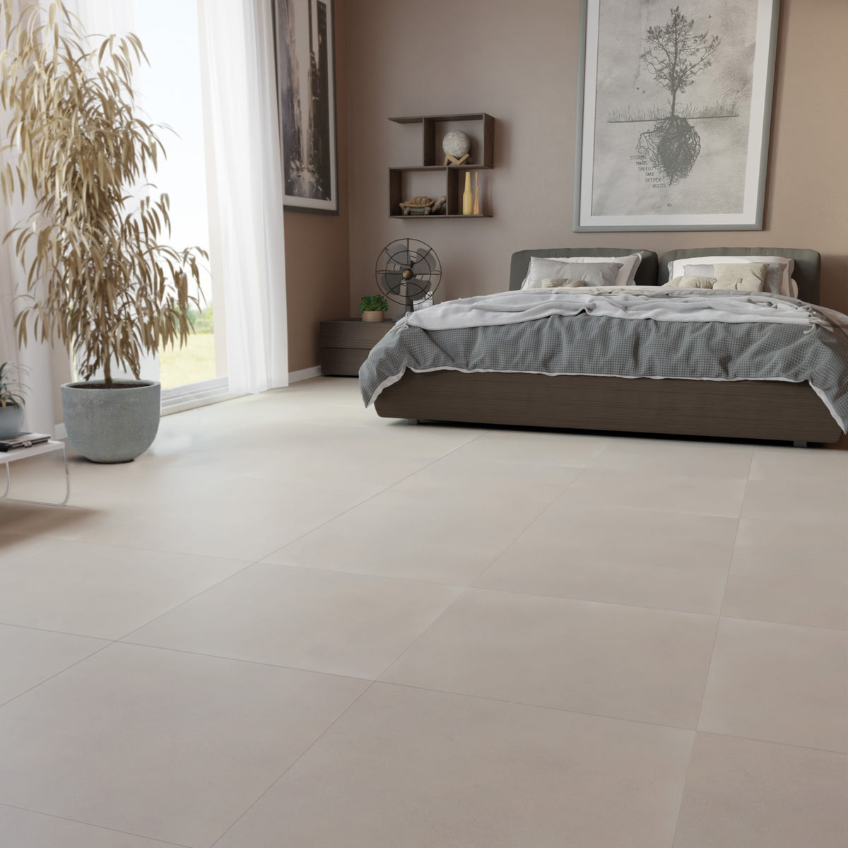 Res Terracotta Italian Floor & Wall Tile in Cotton, Matt finish