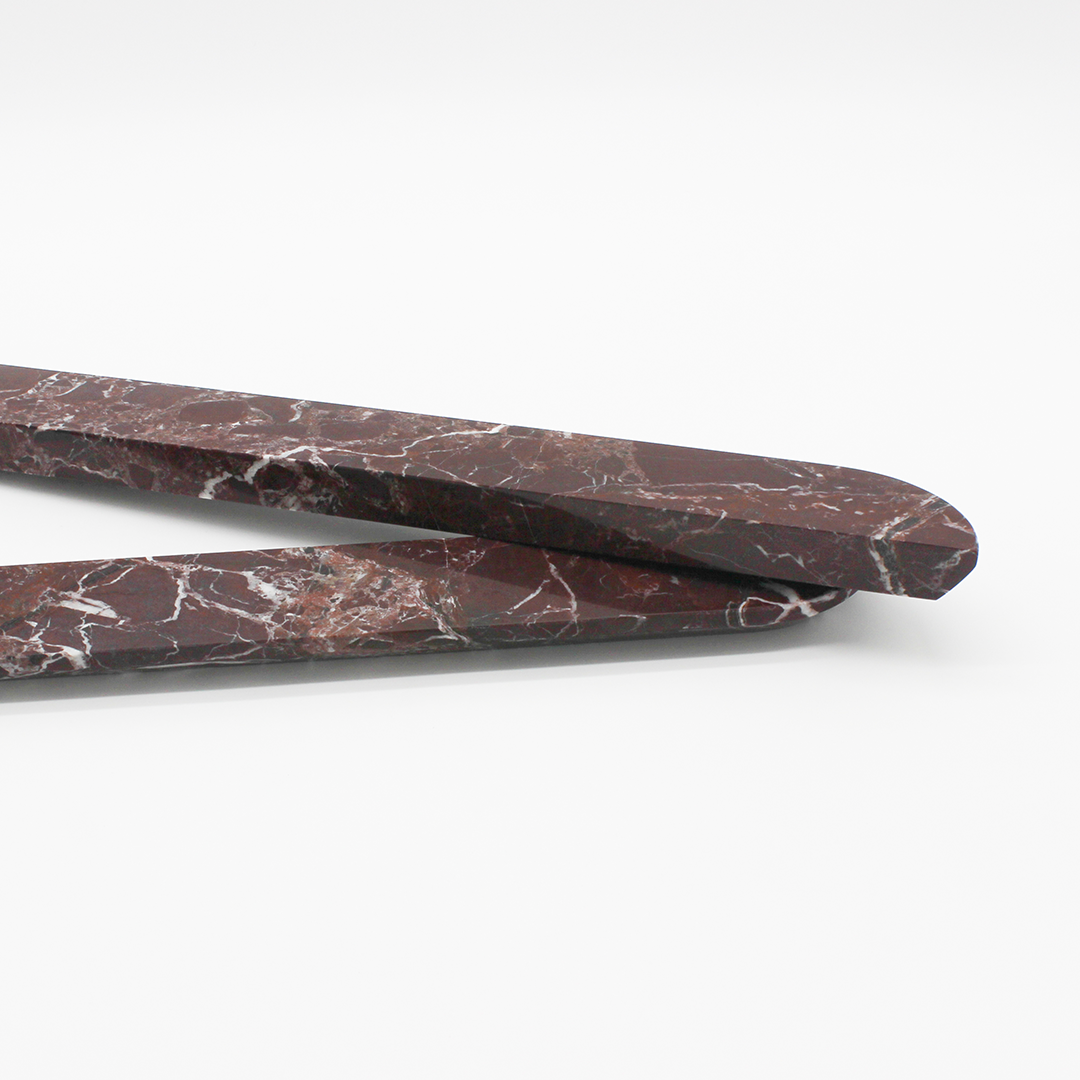 Stone Cabinet Pull in Rosso Levanto | Zephra