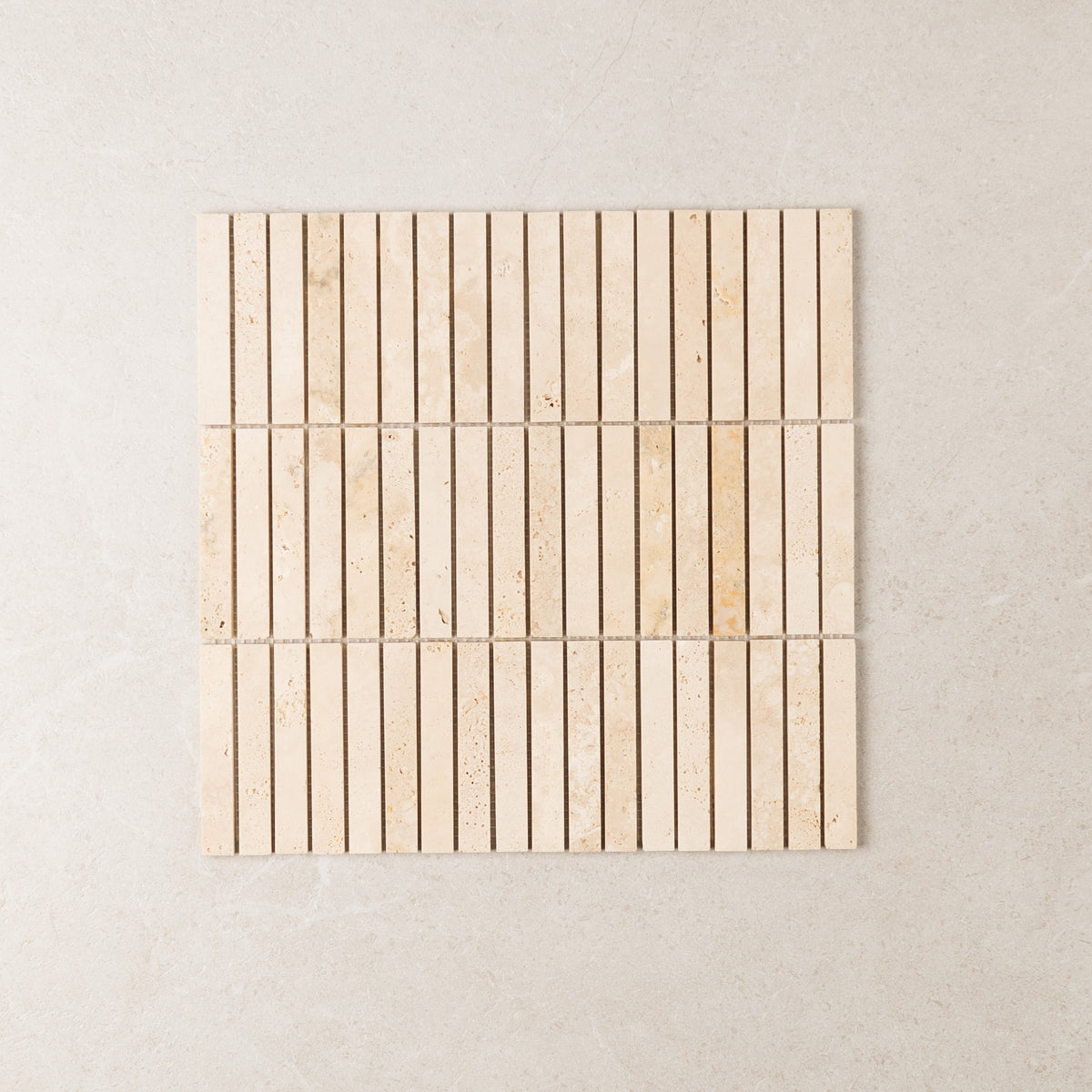 Travertine Stack Mosaic | Tumbled, Honed & Brushed Natural Stone
