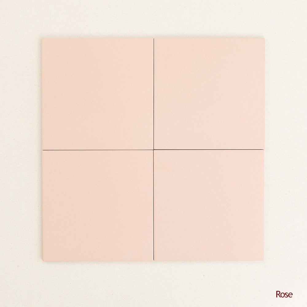Spanish Bauhome Floor & Wall Cement Look Tile in Rose, Matt finish