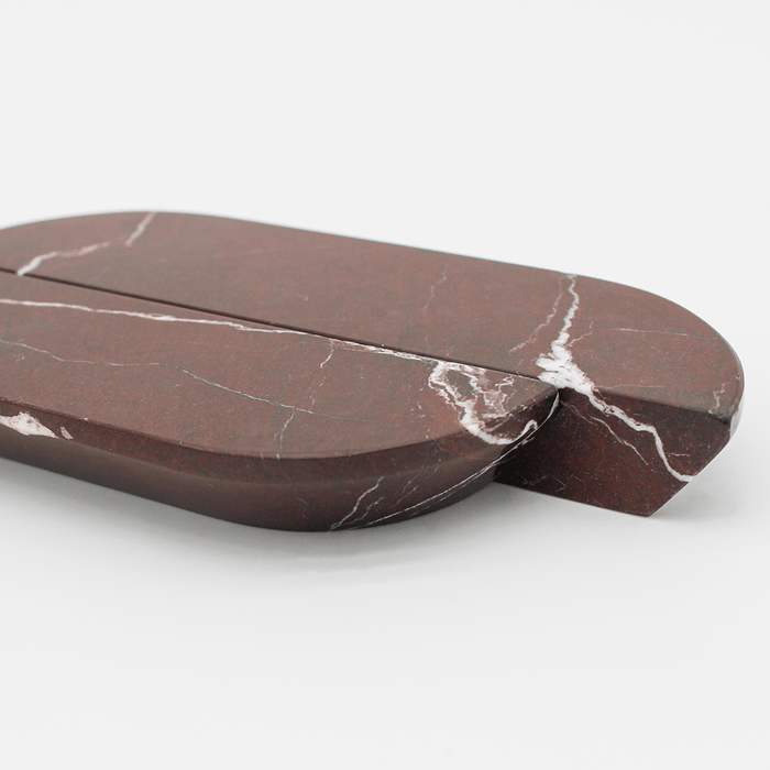 Stone Cabinet Pull in Rosso Levanto | Zephra #Finish_Rosso Levanto