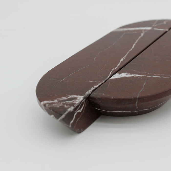 Stone Cabinet Pull in Rosso Levanto | Zephra #Finish_Rosso Levanto