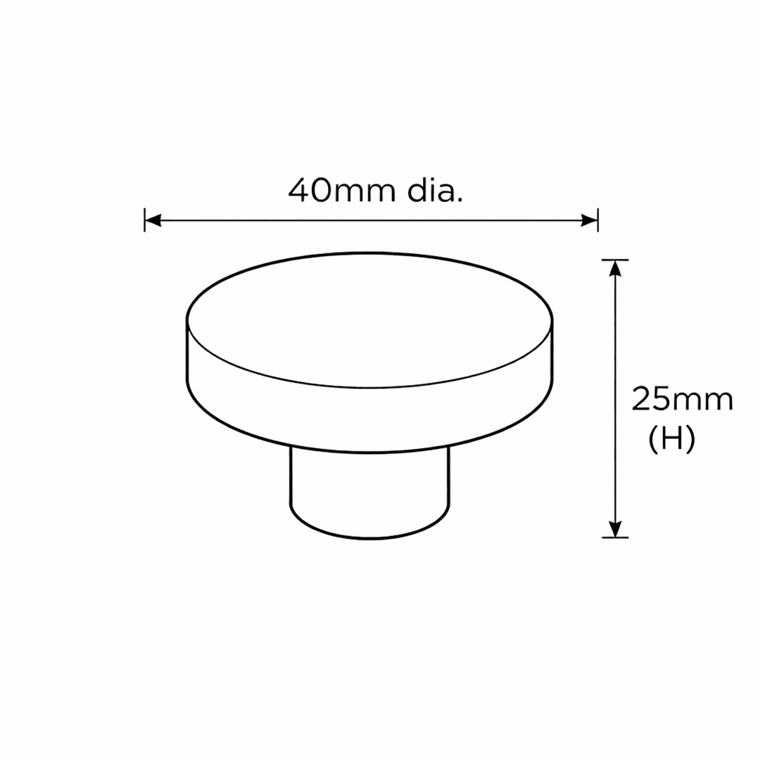 Stone Round Cabinet Knob in Hermes Grey Marble | Zephra