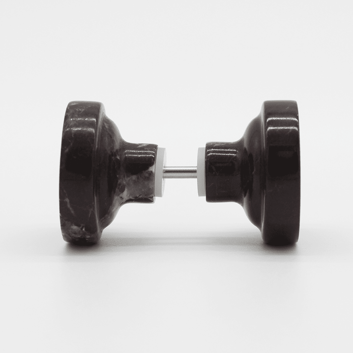Stone Round Shower Screen Knob in Rosso Levanto | Zephra #Finish_Rosso Levanto