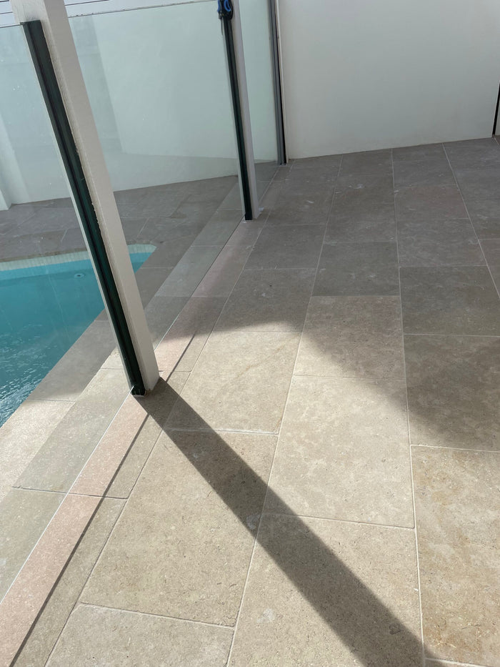 Sienna Earth Limestone Natural Stone Tile in Siena Earth, Tumbled and Acid Washed finish