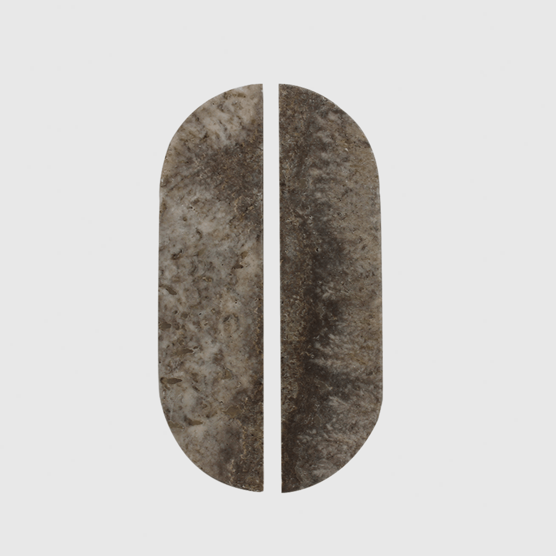 Silver Travertine - Stone Cabinet Pull