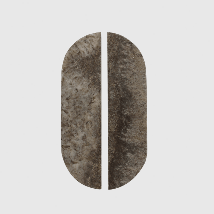 Stone Cabinet Pull in Silver Travertine | Zephra #Finish_Silver Travertine